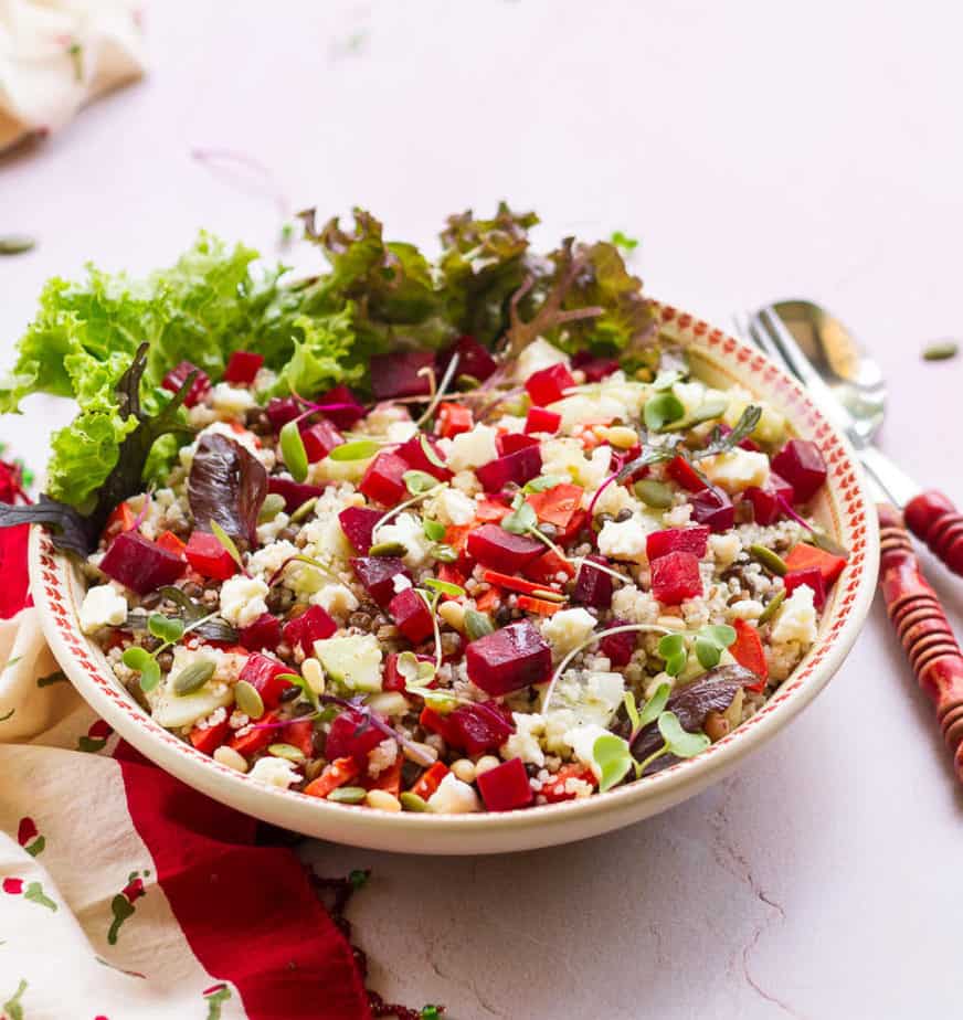 Lentil & Millet Salad | Easy glutenfree healthy lentil millet summer salad