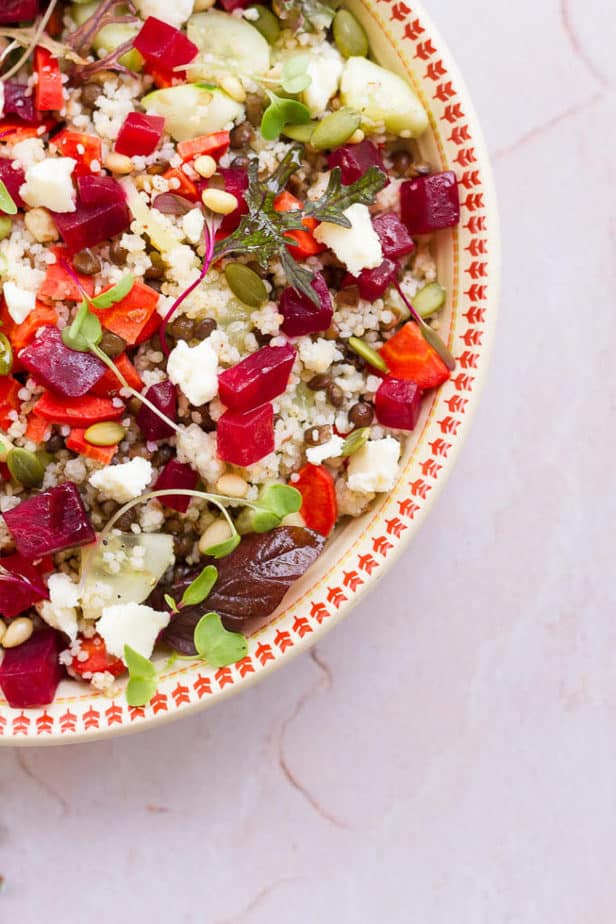 Lentil & Millet Salad | Easy glutenfree healthy lentil millet summer salad
