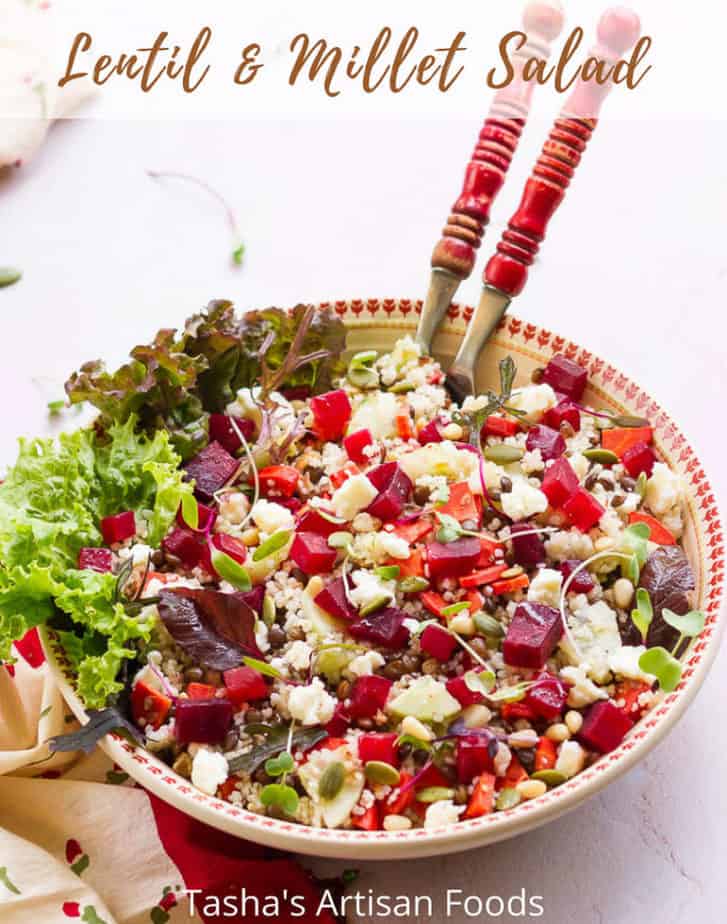 Lentil & Millet Salad | Easy glutenfree healthy lentil millet summer salad