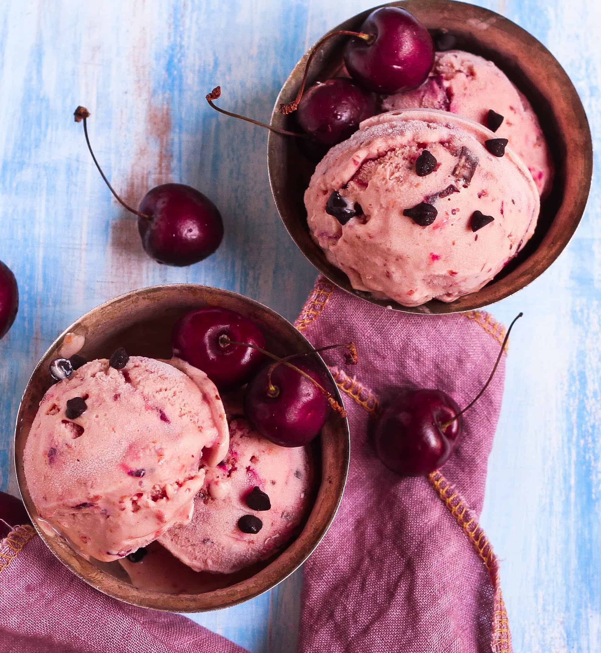 Cherry Frozen Yogurt summer treat healthy delicious fresh