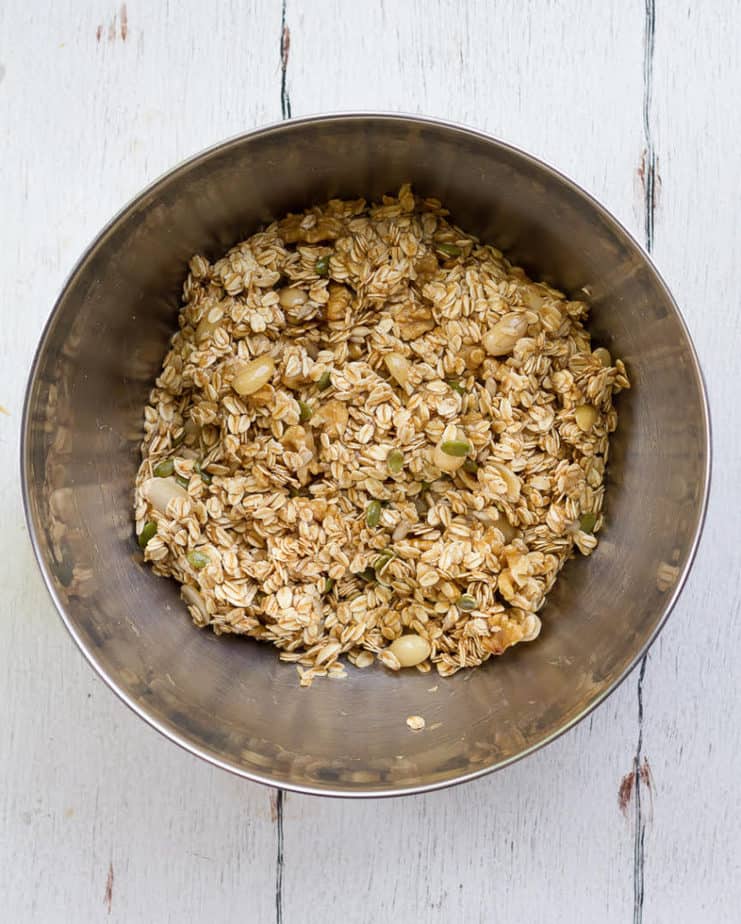 all ingredients mixed in a large bowl.