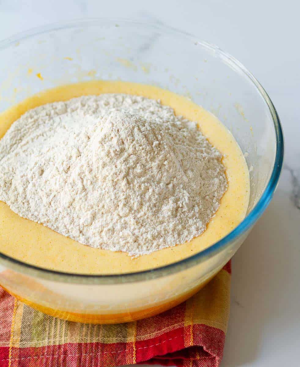 Mixing the dry and wet ingredients