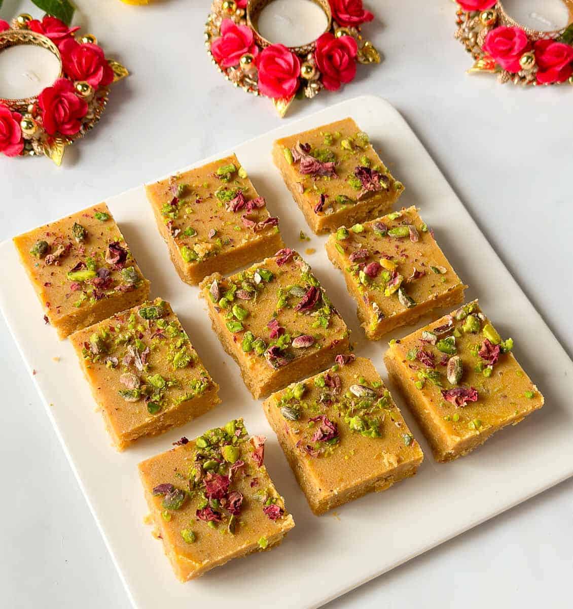 Besan Barfi Recipe (Besan Burfi)