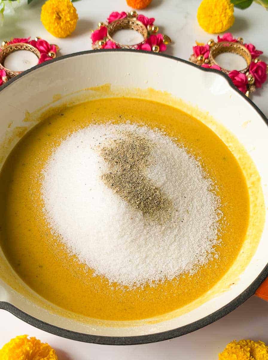Add sugar and cardamom powder