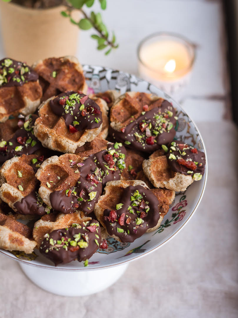 Gluten-free Waffle Cookies | Eggless Waffle Cookies Recipe