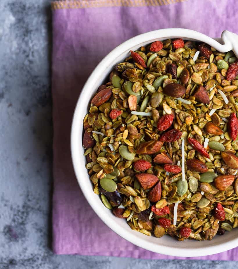 Matcha Granola | Easy Healthy Vegan Matcha Granola Recipe