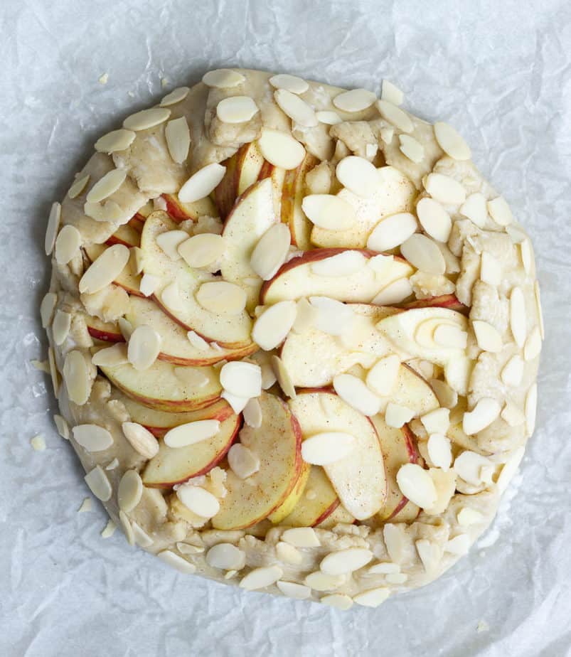 Ready to bake Apple Marzipan Galette | Easy gluten-free apple galette with homemade marzipan