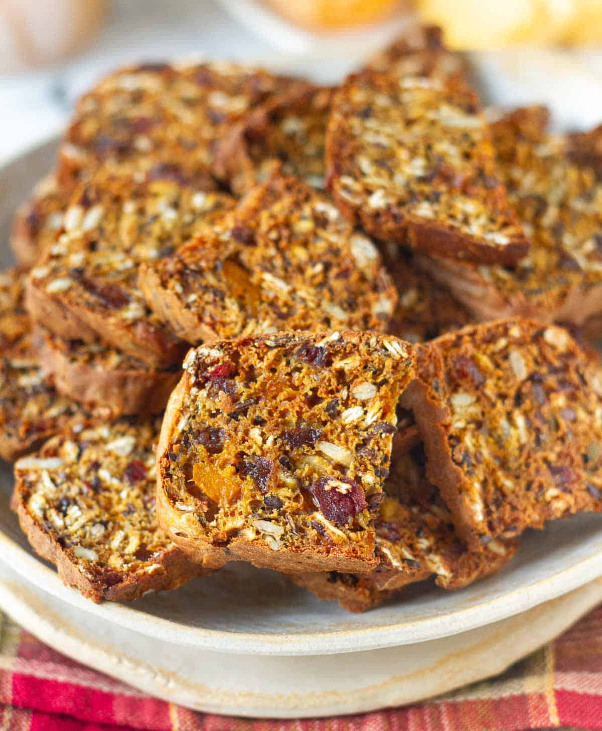 crackers in a plate.