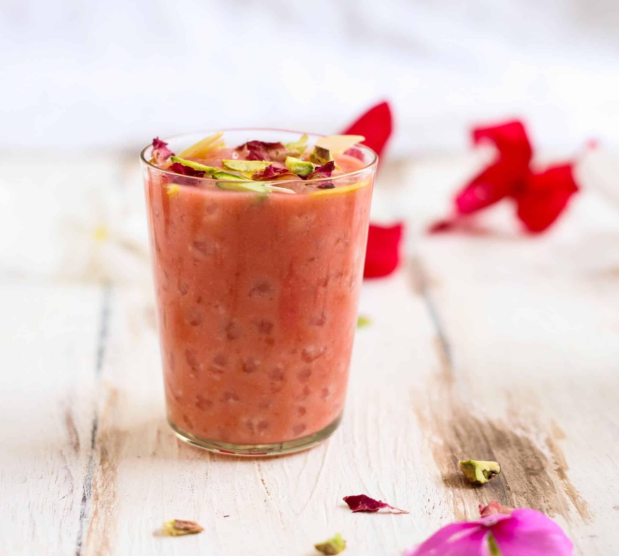 Plum flavoured Sabudana Kheer ( Sago Pudding)