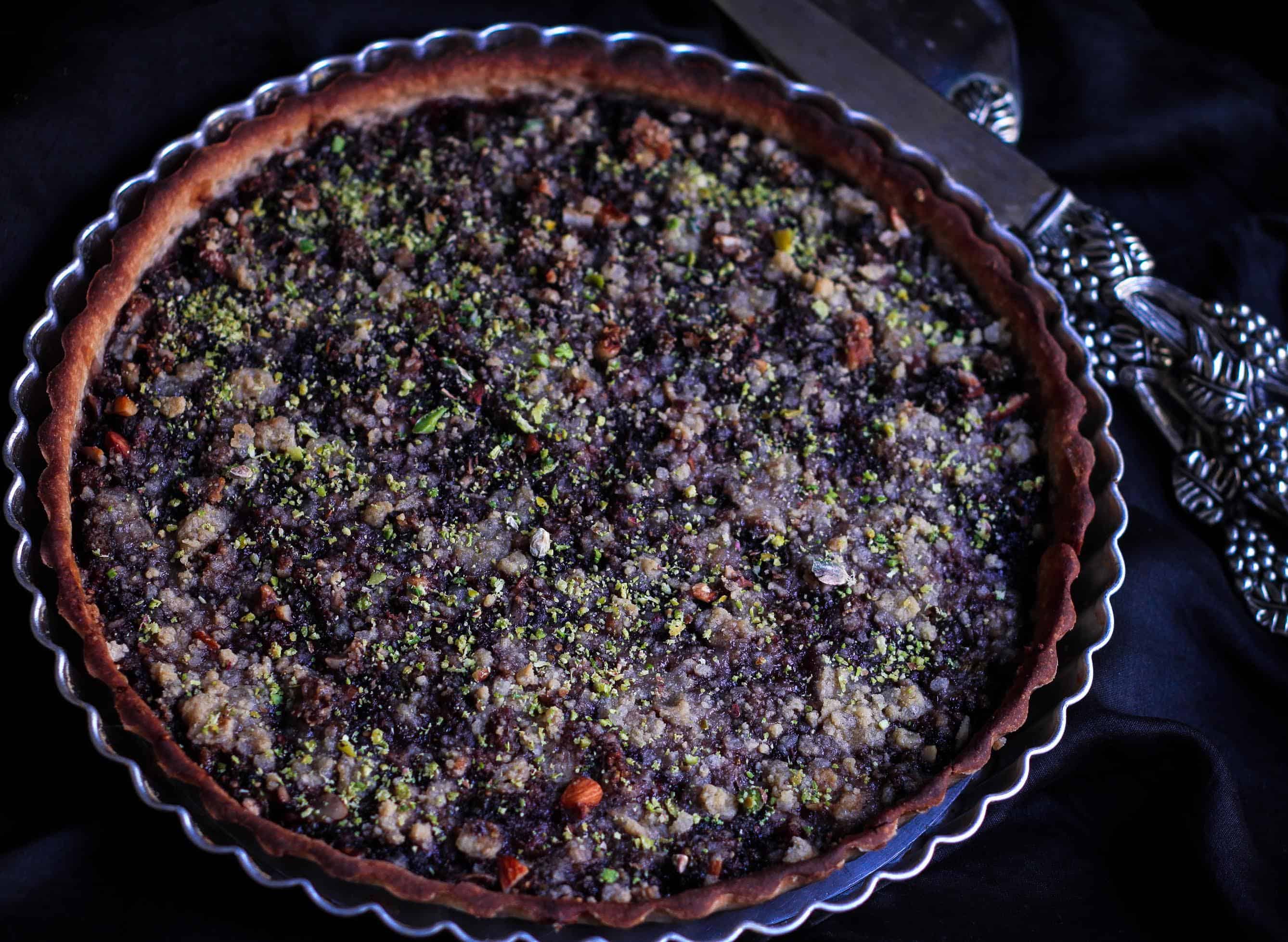 Best Mulberry Pie with crumble