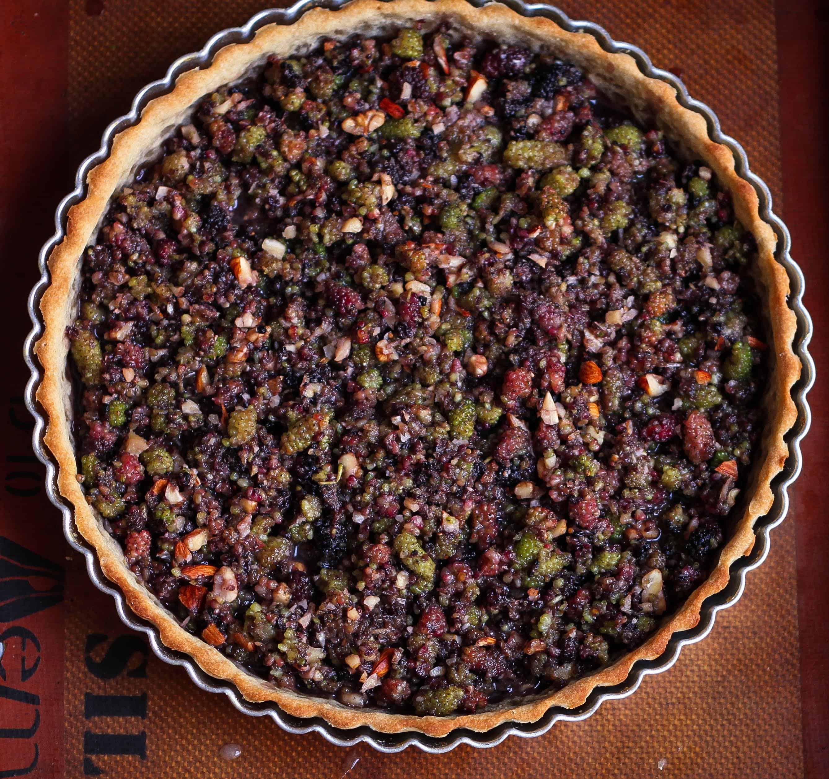 Best Mulberry Pie with crumble