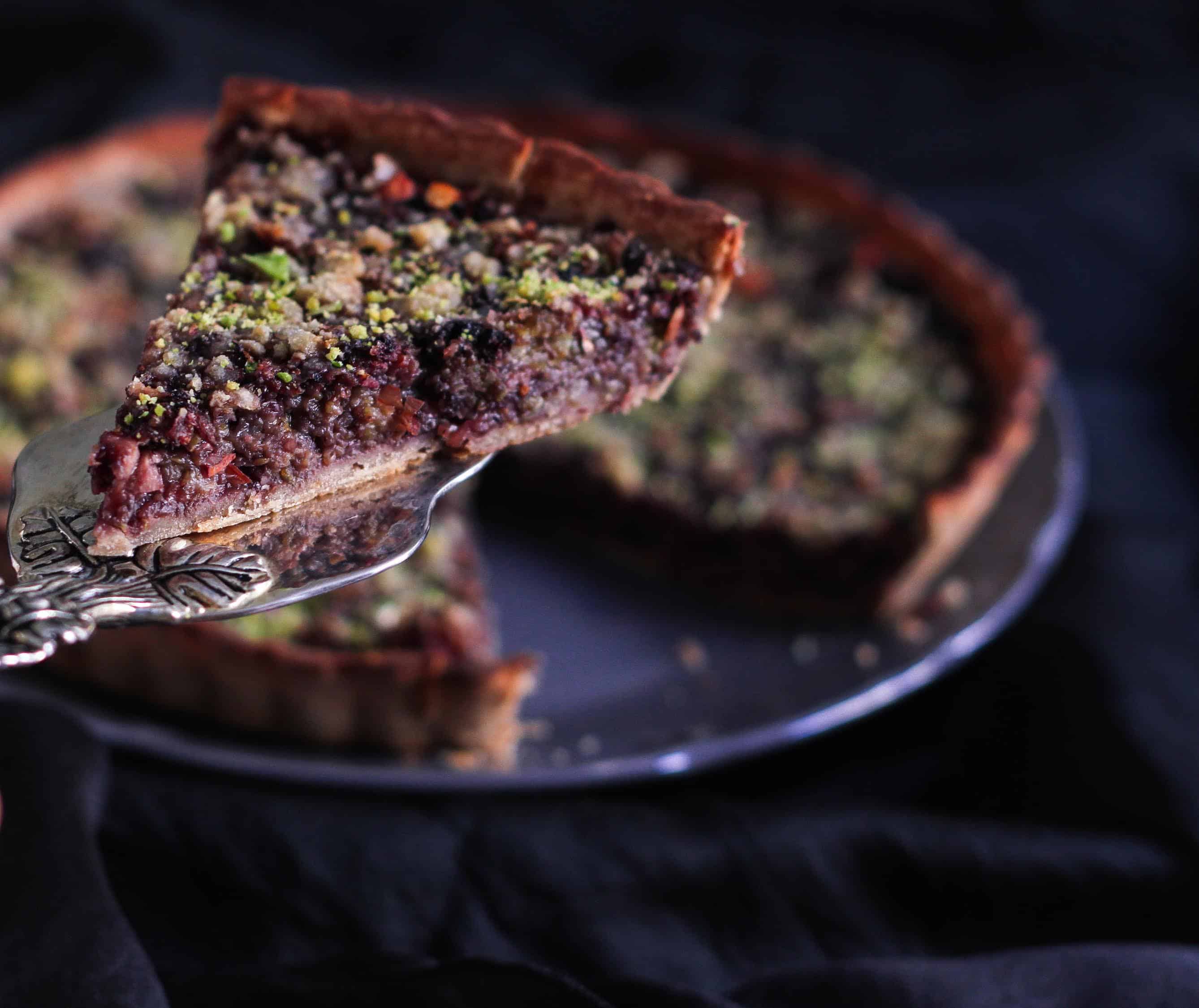 Best Mulberry Pie with crumble