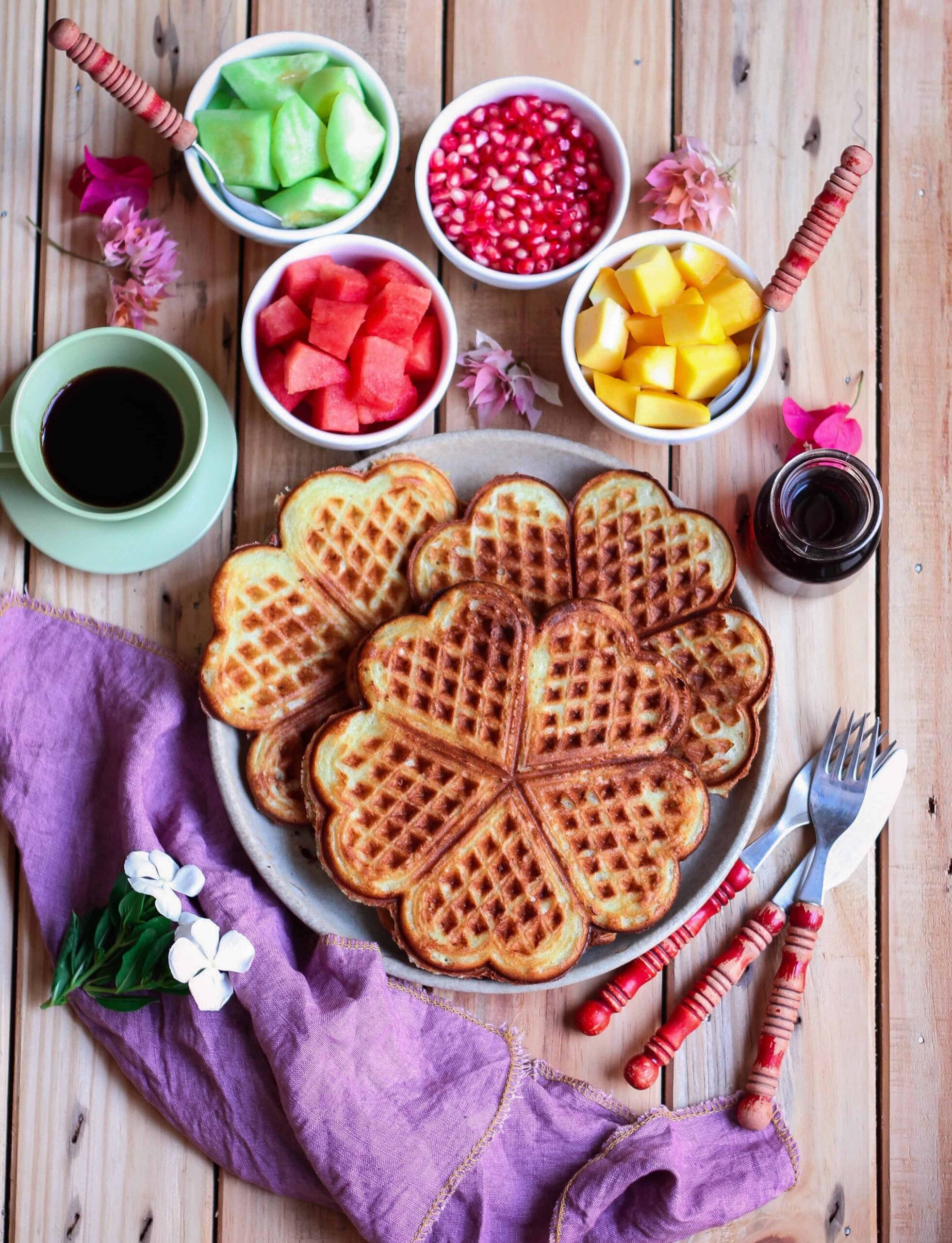 Fluffy Fail-Proof Eggless Waffle Recipe
