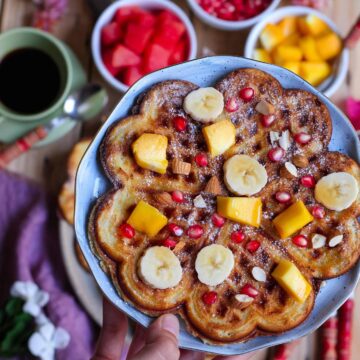 Fluffy Fail-Proof Eggless Waffle Recipe