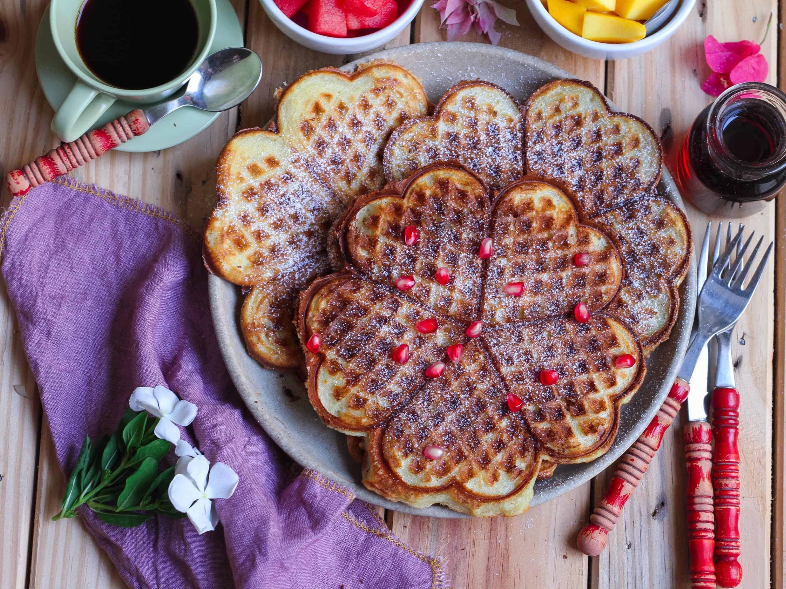 Eggless Waffles