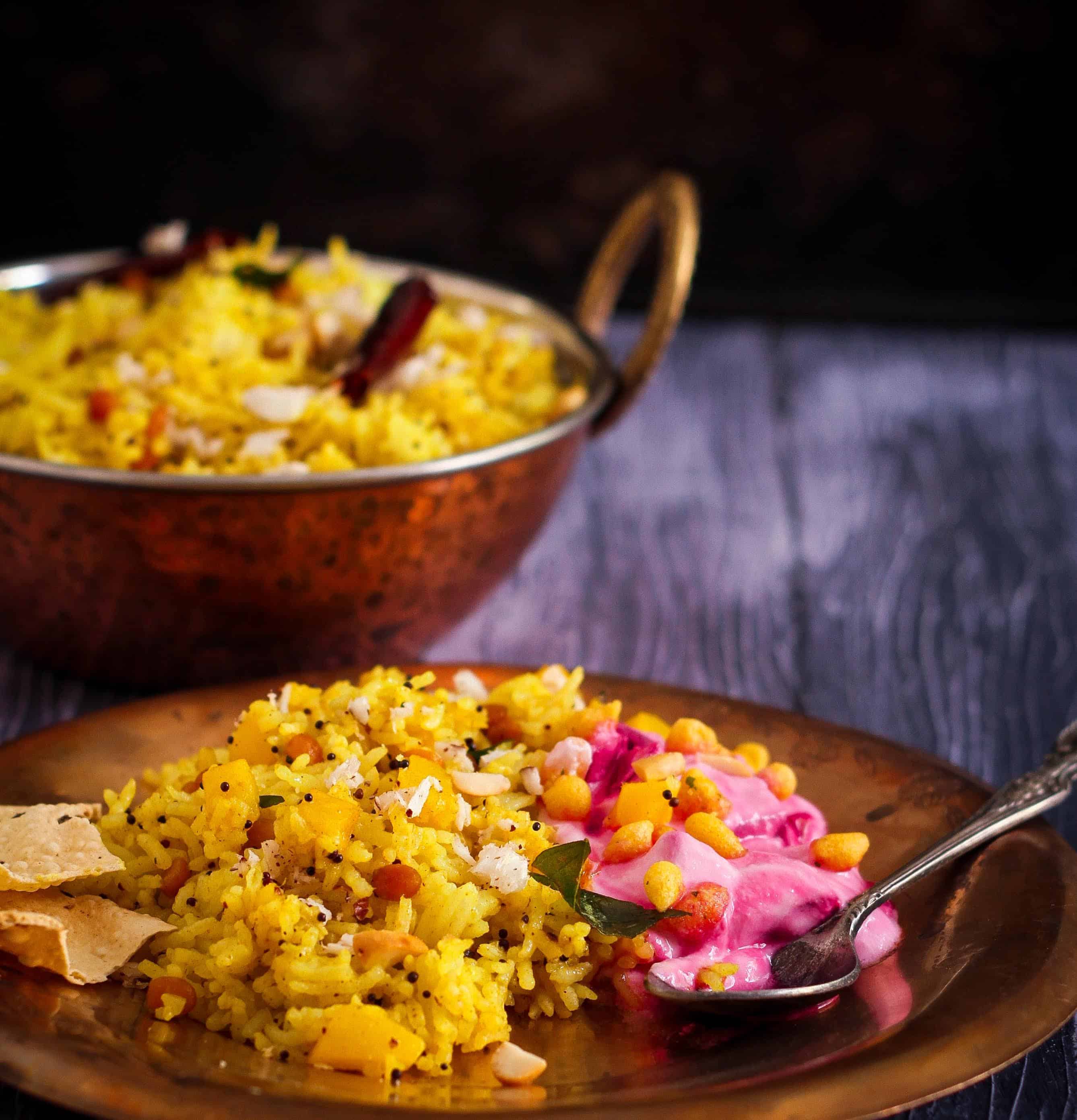 Raw Mango Rice easy summer cooking Raw Mango Rice vegan glutenfree summer easy recipe Indian cuisine