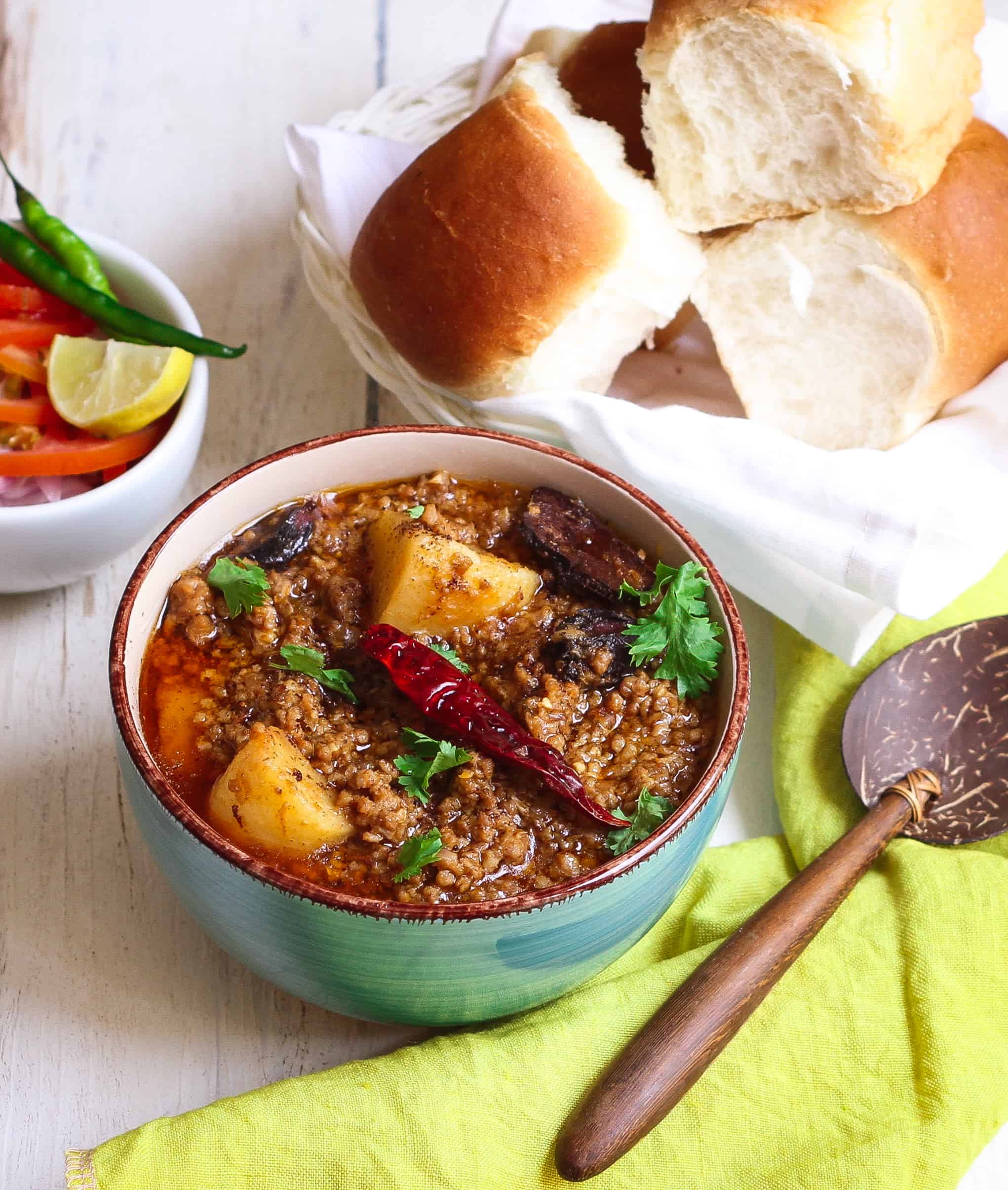 Keema Aloo Curry |Spicy Mutton Mince with potatoes
