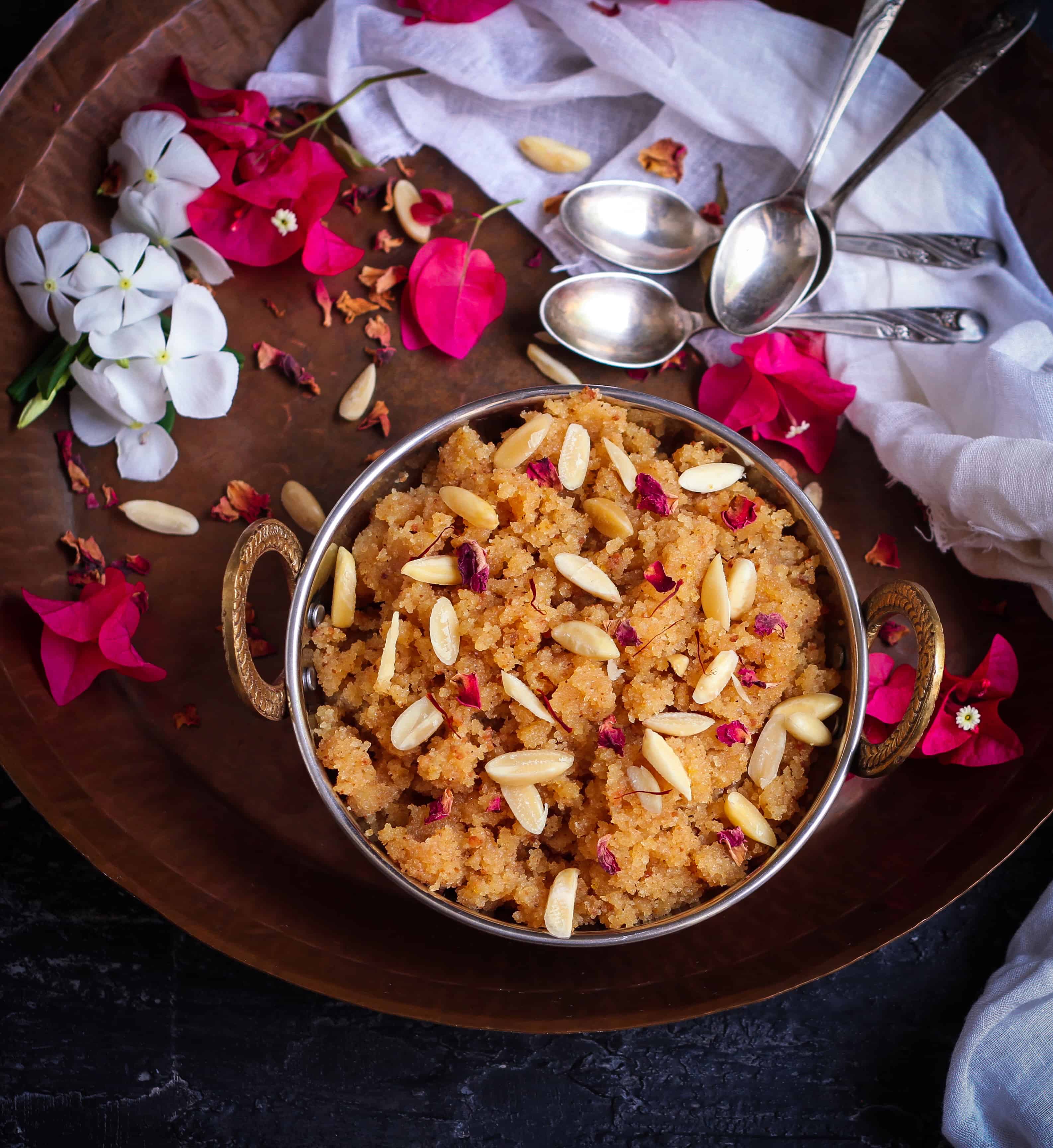 Sooji Badam Halwa | Semolina Almond Pudding Sooji Badam Halwa | Semolina Almond Pudding