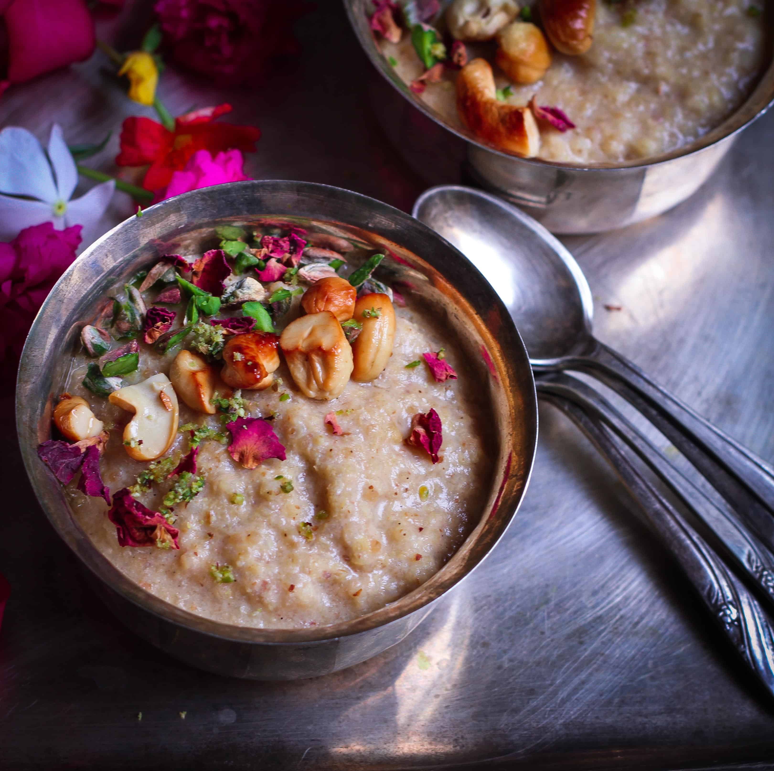 Almond Millet Kheer (Pudding) | healthy refined sugarfree glutenfree vegan friendly recipe Almond Millet Kheer (Pudding) healthy refined sugarfree glutenfree recipe