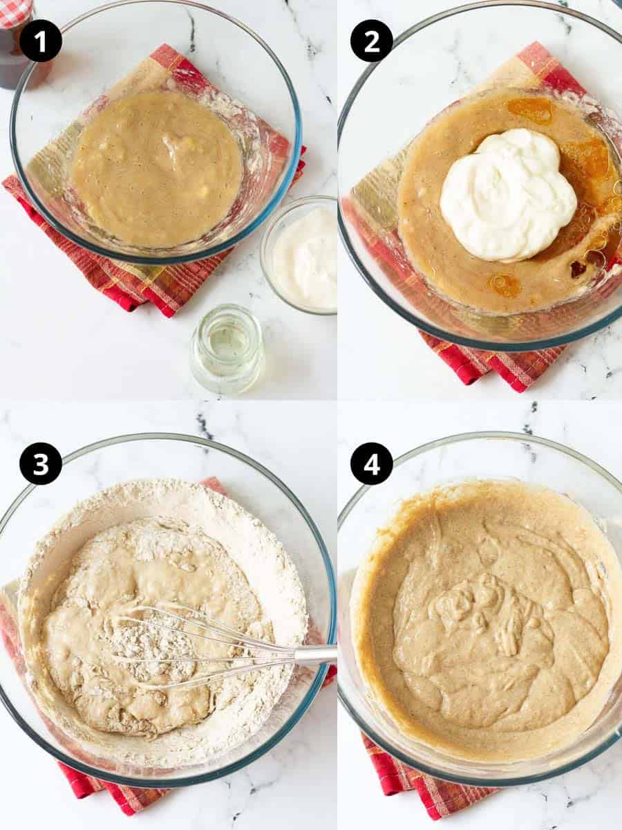 Steps for making Gluten-free Banana Pancakes