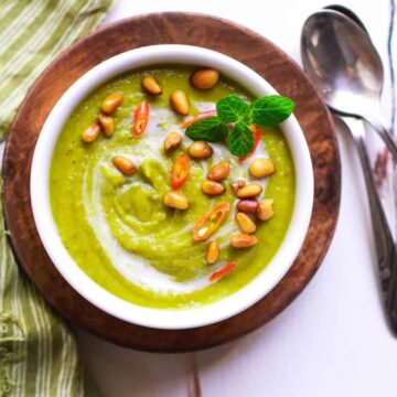 Creamy Pea Soup vegan dairyfree glutenfree healthy easy recipe