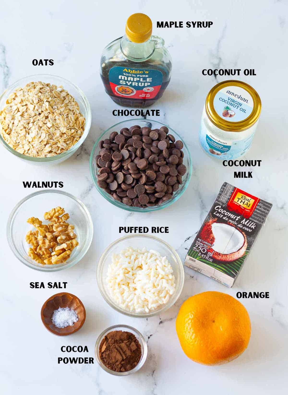 ingredients for making chocolate orange tart.