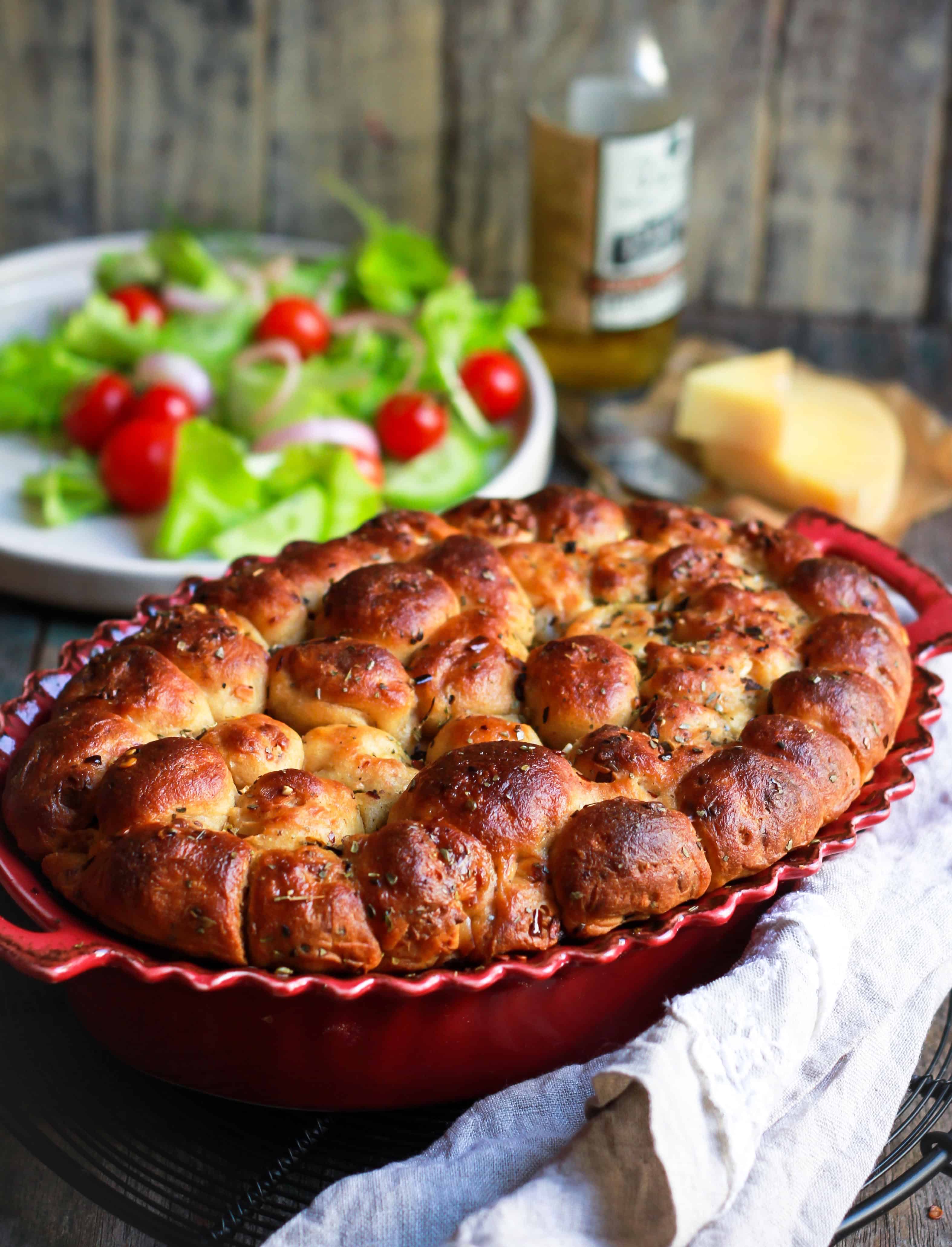Cheesy Bubble Bread easy wholegrain baking