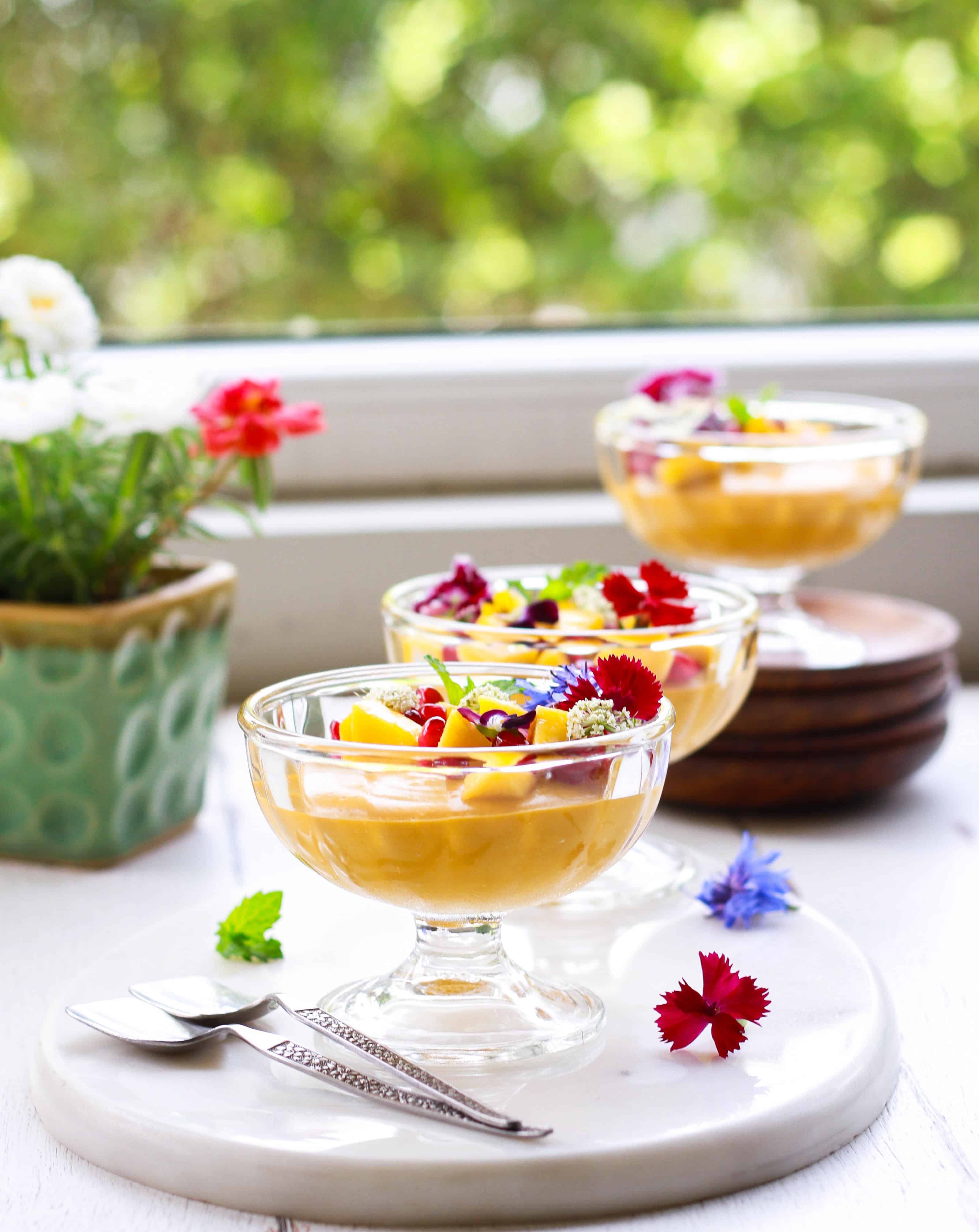 Mango Coconut PannaCotta | Vegan Glutenfree Dessert Mango Coconut PannaCotta vegan glutenfree dessert