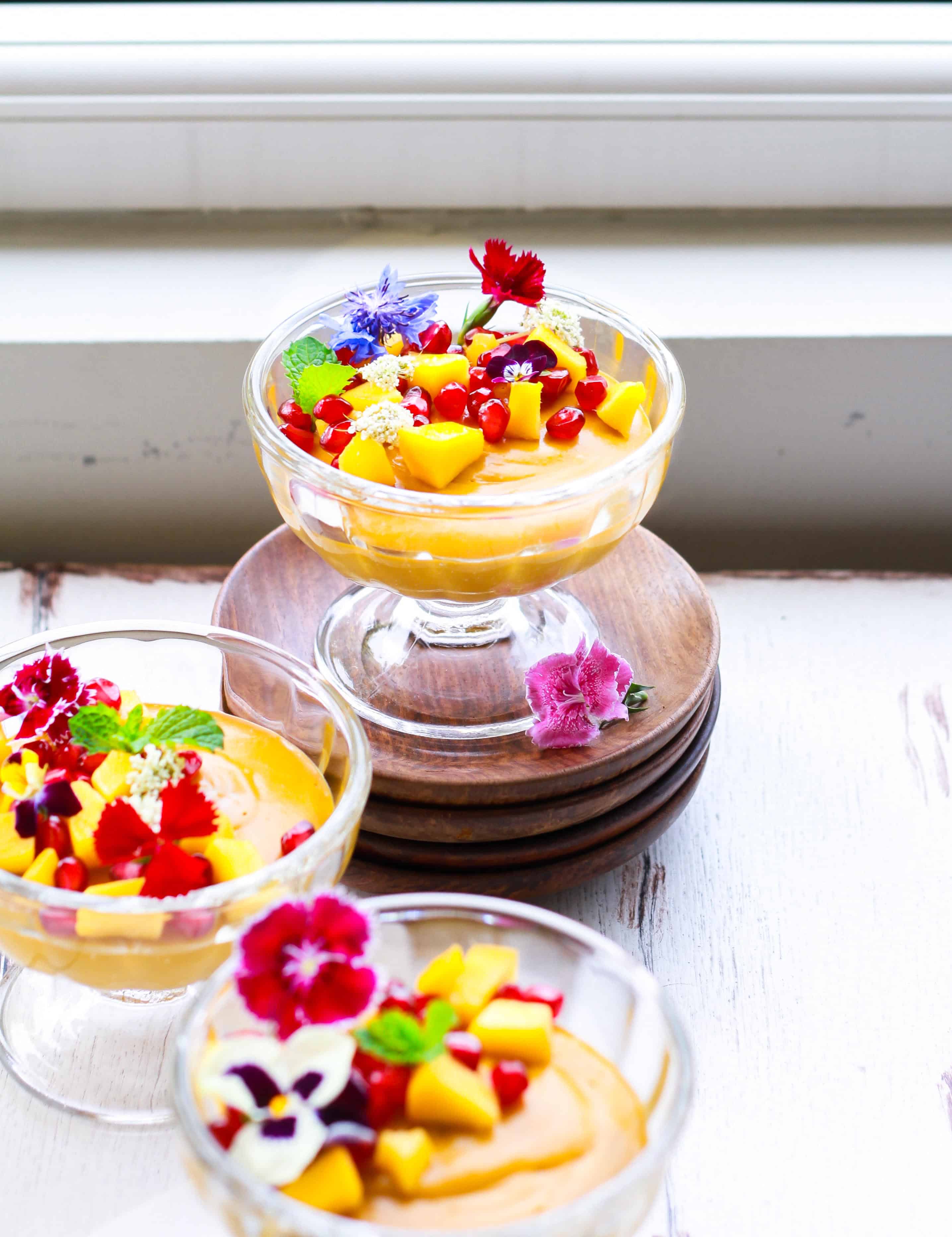 Mango Coconut PannaCotta | Vegan Glutenfree Dessert Mango Coconut Panna Cotta, A vegan & glutenfree dessert.