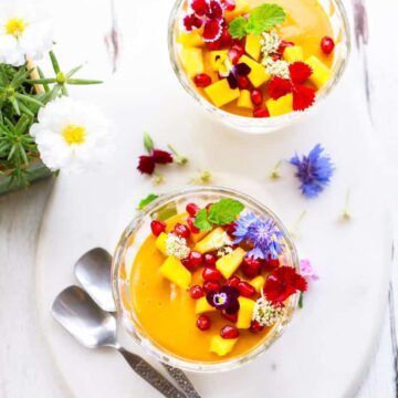Mango Coconut PannaCotta vegan glutenfree dessert