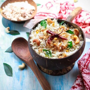 Coconut Rice | South Indian Style | Glutenfree Healthy