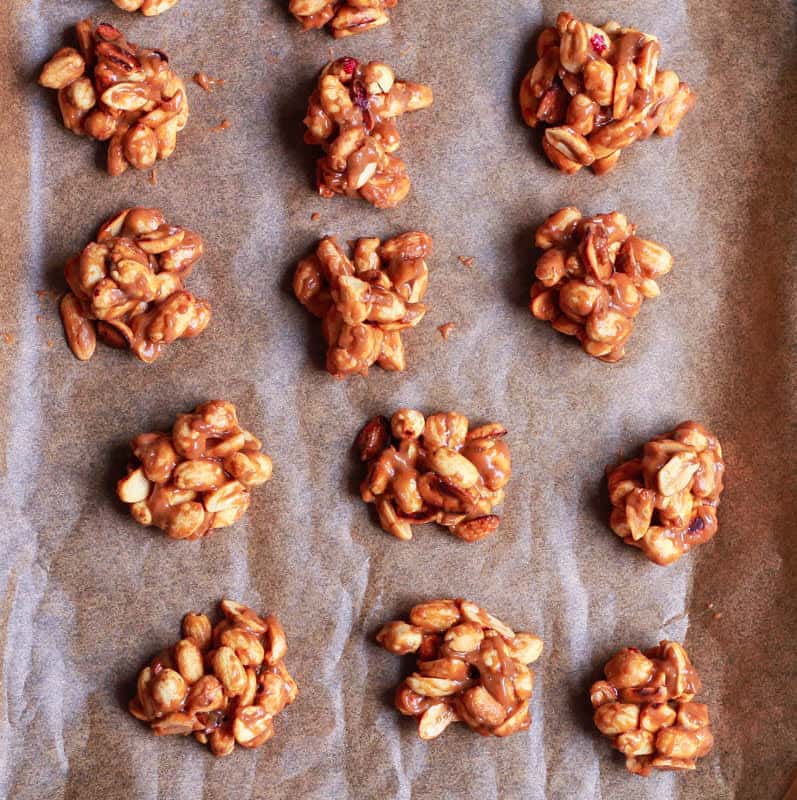 Vegan Caramel Peanut Clusters glutenfree refined sugarfree dairyfree