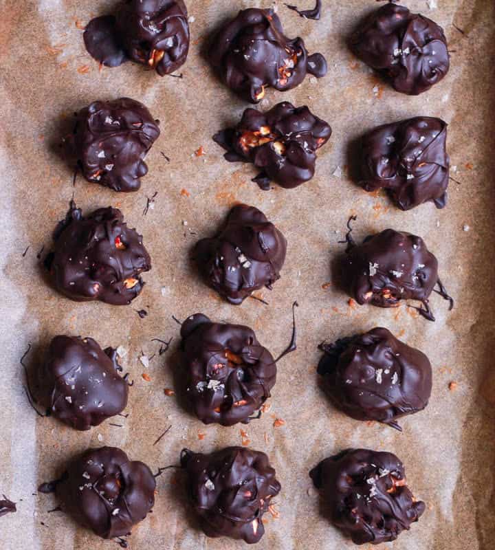 Vegan Caramel Peanut Clusters glutenfree refined sugarfree dairyfree