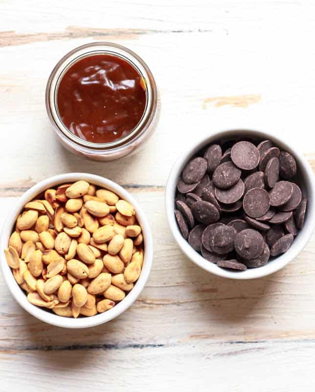 Vegan Caramel Peanut Clusters glutenfree refined sugarfree dairyfree
