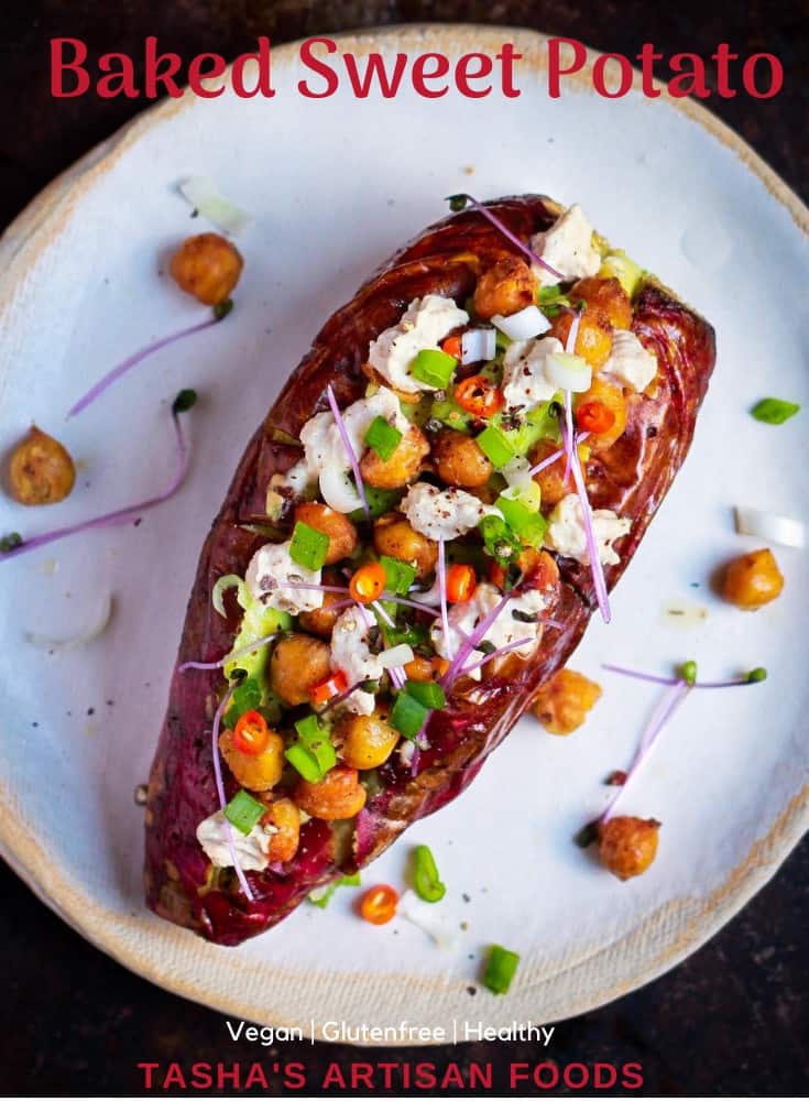 Baked Sweet Potato healthy nutritious vegan glutenfree meal