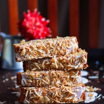 Vegan Coconut Tea Cake dairyfree wholegrain healthy recipe