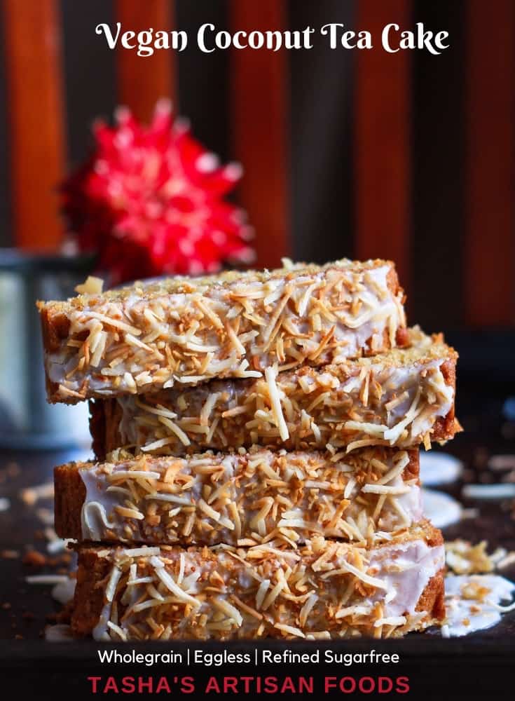 Vegan Coconut Tea Cake dairyfree wholegrain healthy recipe