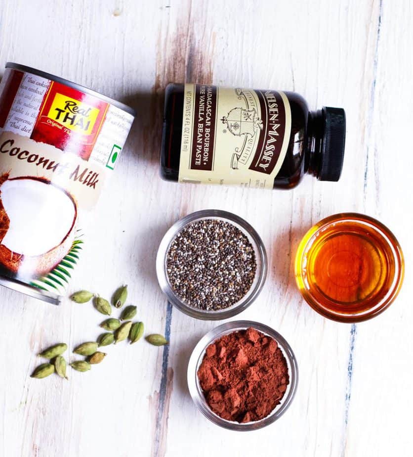 Ingredients for Chocolate Chia Pudding | Easy Healthy Vegan Recipe
