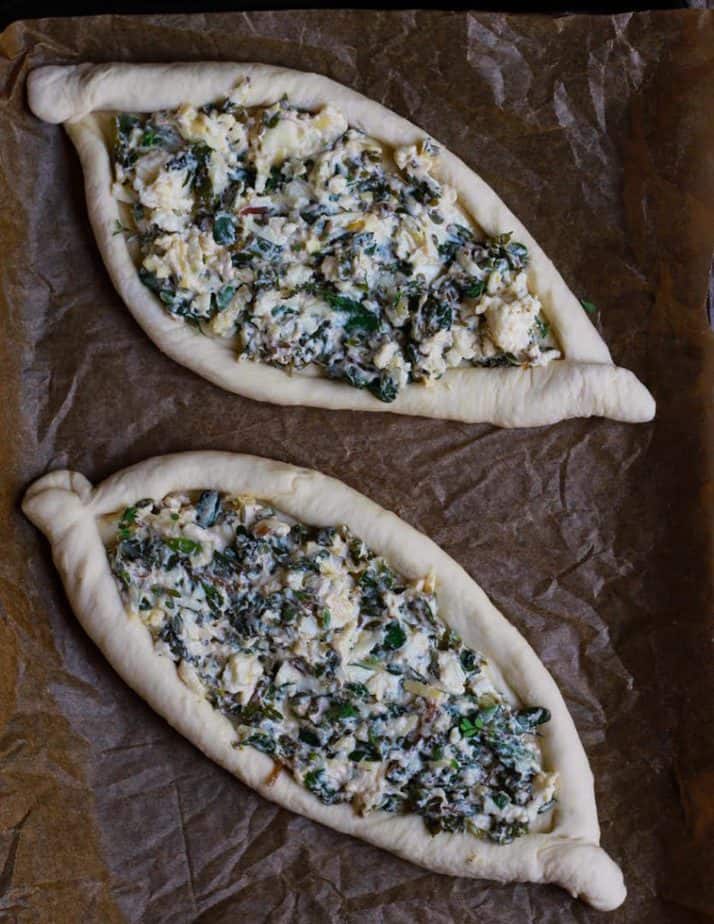 Ready for baking Khachapuri- Georgian Cheese Bread