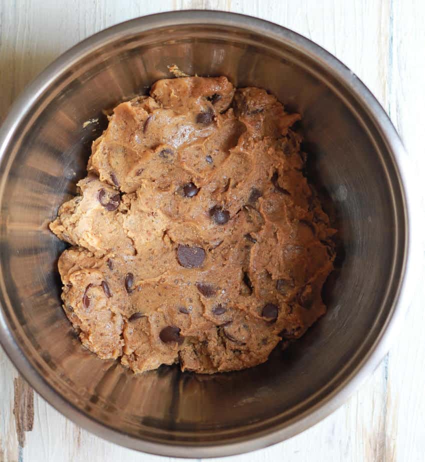 Dough for Eggless Chocolate Chip Cookies