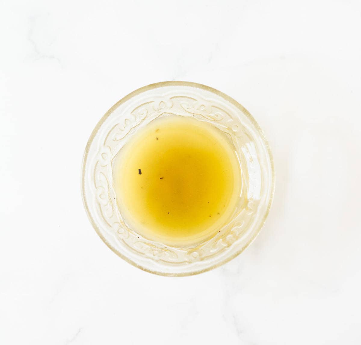 Salad dressing in a bowl.