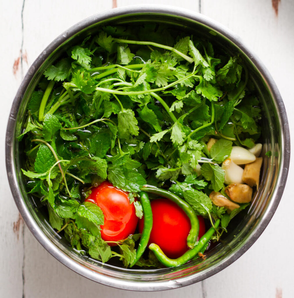 Ingredients for my Mint Chutney | Pudina chutney| Mint Coriander chutney