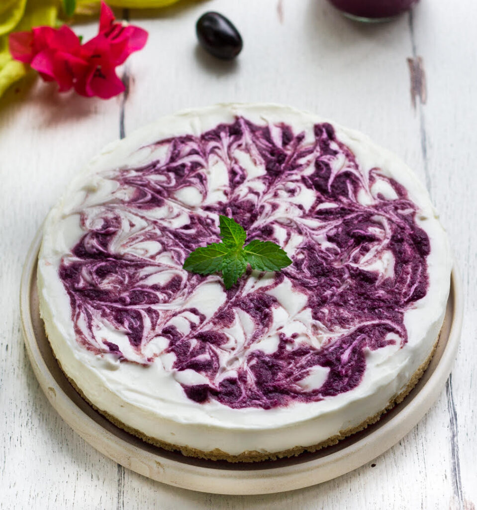 No- Bake Jamun Cheesecake | Eggless recipe