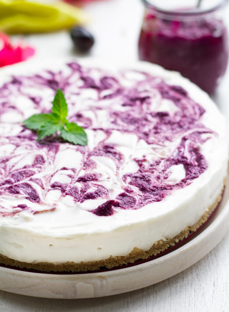 No- Bake Jamun Cheesecake | Eggless recipe