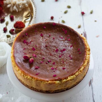 Saffron Cardamom Cheesecake