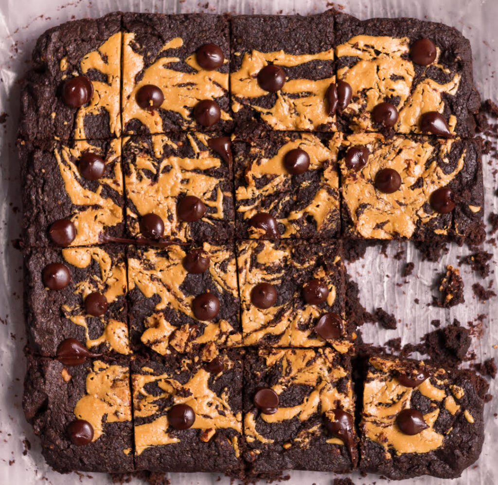 Sourdough Peanut Butter Brownie| Egg;ess chocolate brownie recipe