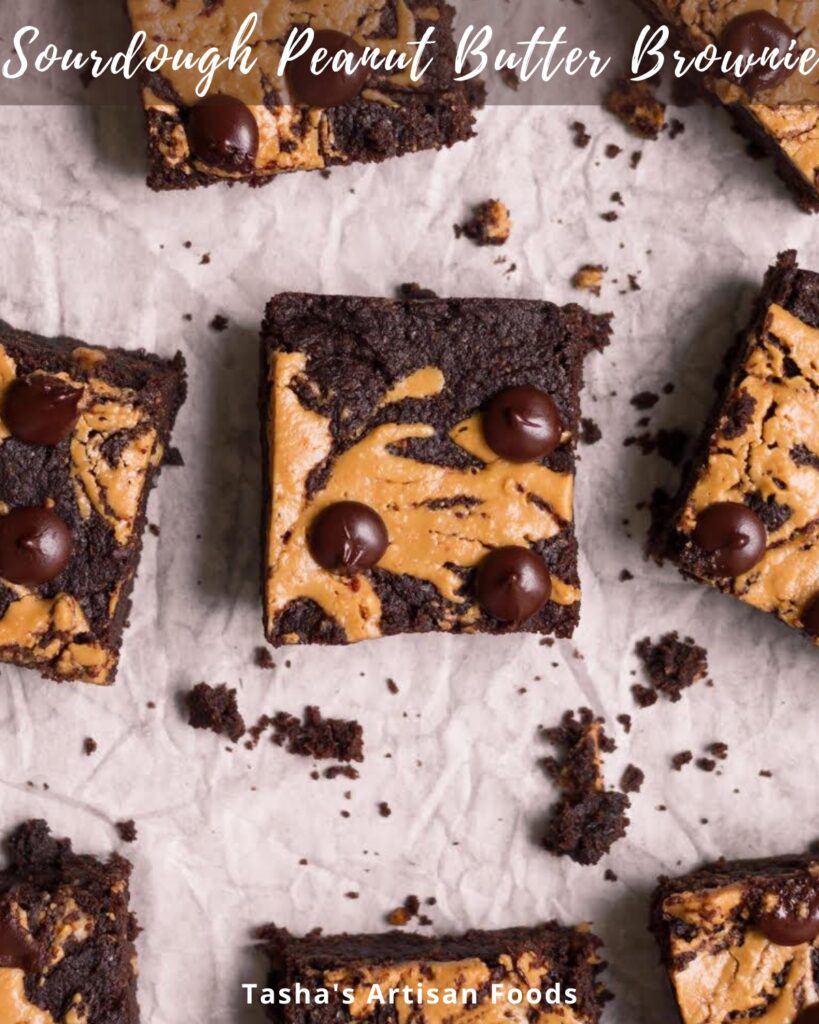 Sourdough Peanut Butter Brownie| Egg;ess chocolate brownie recipe