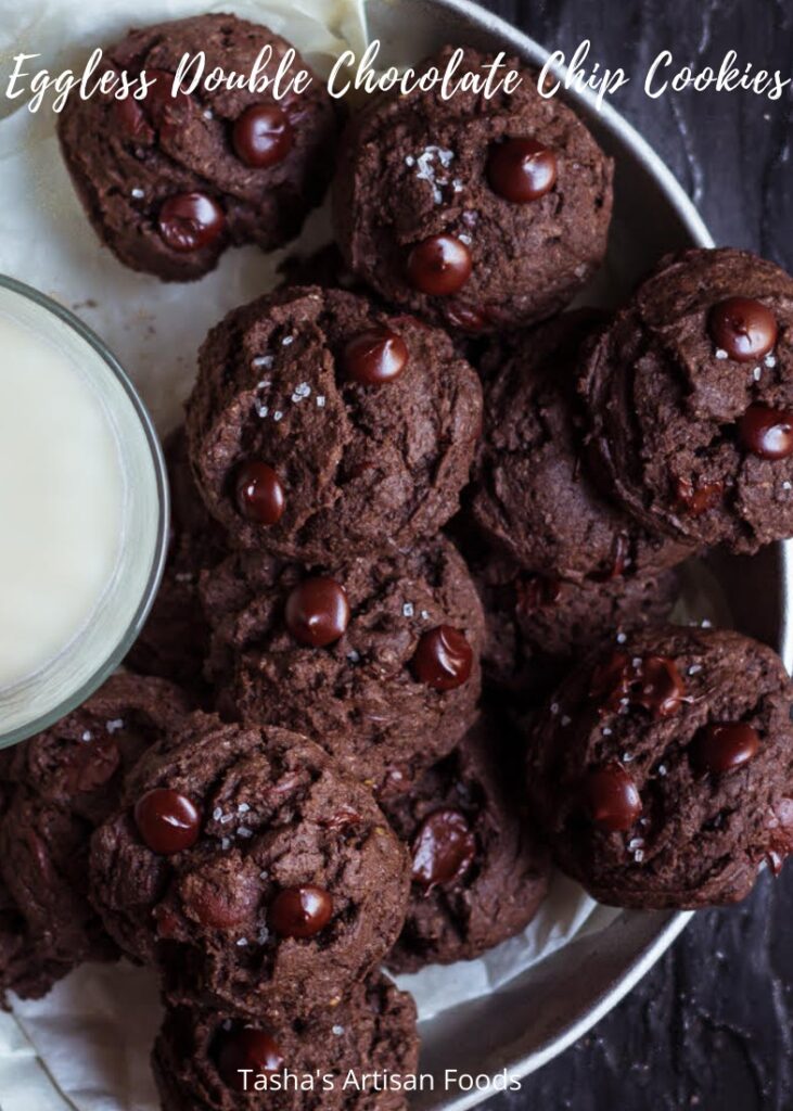 Eggless Double Chocolate Chip Cookies | Easy cookie recipe