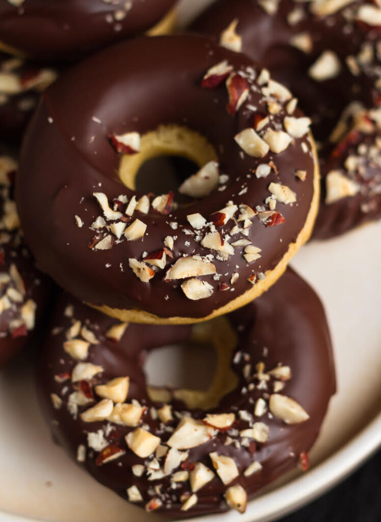Vegan Pumpkin donuts | Easy eggless baked donuts recipe