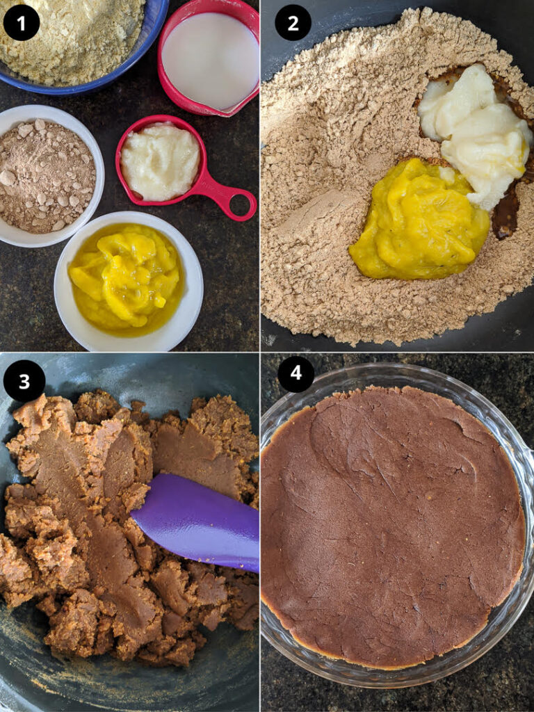 Steps for making Pumpkin Besan Burfi | Glutenfree chickpea pumpkin burfi